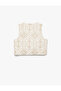 Cotton Ethnic Patterned Embroidered Crew Neck Crop Vest with Embroidery Detail - 4