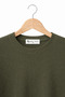 Basic Style Unisex Haki Waffle Kumaş Basic Tişört T-Shirt - 5