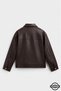 Zra relaxed fit old money culture four seasons trend men's leather jacket coat - 7