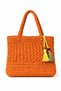 Bohemian Orange Hand Knitted Women's Shoulder Bag – Summer Large Size Handmade Bag