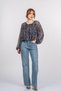 Women's Summer Black Elastic Waist Round Neck Chiffon Blouse Stylish Casual 70060 - 5