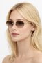 Angeleyes Women's Sunglasses Oval Gold Metal Frame Brown Gradient Glass Uv400 - 3