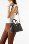 Brown Women's Faux Leather Hand and Shoulder Bag with Gold Buckle - 3