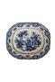 Elizabeth Bone Porcelain 43 cm Oval Serving Tray Blue Vitage - 2