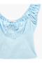 Cotton Pcs Slim Fit Short Balloon Sleeve Tie-Detail Cropped Blouse - 5