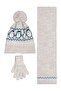 6-18 Months Scarf, Beanie and Glove Set - Gray