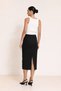 Black Stone Detailed Full-Fit Midi Skirt - 4