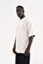 Men's Label Detailed Printed Interlock Oversize T-Shirt Space Gray - 4