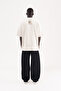 Men's Label Detailed Printed Interlock Oversize T-Shirt Space Gray - 2