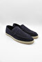Navy Blue 100% Leather Laced Classic Shoes 1033250163 - 3