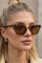 Melone Cat Eye Ultra Light Leopard Frame Brown Sunglasses with Uv400 Filter - 2