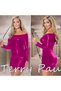 B 101167   Long Sleeve Shiny Dress - 3