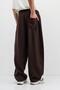 Balloon Fit Trousers Dark Brown - 7