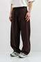 Balloon Fit Trousers Dark Brown - 4