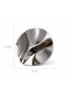 Women's Black Anthracite Mirror Effect Large Earrings with Wavy Form That Changes Color in Light - 2