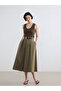 Beli Belted Poplin Pleated Skirt