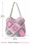 Rosy Knit – Bohemian Hand Knitted Women's Shoulder Bag - 6