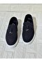 Summer Navy Blue Nubuck Tasseled Loafer Shoes - 5