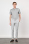 Stone Color Side Pocket Slim Fit Jogger Trousers 1003260166