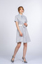 Women's Summer White Striped Shirt Dress Stylish Casual Comfortable 50382 - 2