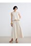 Elastic Waist Flared Jean Skirt (S6)