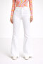 Sasha White High Waist Lycra Flare Spanish Leg Jean Pants - 5