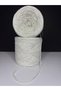 White Italian Mercerized Viscose, Silver Glitter (5 Layers of Winding) (Summer, Seasonal) Knitting Yarn 200Gr