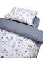 Cotton Kids 90x180 Crib Pillow Sheet Quilt Set Lambs Gray Polka Dot