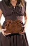 Loura Tan Suede Genuine Leather Women's Handbag