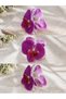 Purple Orchid Flower Pearl Detailed Hairpin – Stylish Hair Clip with Orchid Figure, Daily Hair Accessory - 2