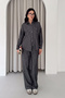 Women's Denim Shirt and Pants Set – Oversize Relaxed Fit Two-Piece Set - 2