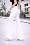 Milano Women's White High Waist Lycra Spanish Flare Jeans - 3