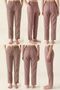 Brown 100% Cotton Muslin Fabric Women's Trousers with Elastic Waist - Women's Hajj Umrah Trousers - 8