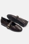Women's Ballerina Shoes with Buckle, Patent Leather, Shiny, Daily Stylish Ballerinas - 4