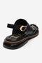 Cruel Black Skin Genuine Leather Women's Sandals - 5