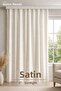 Ecru Satin Thick Sunshade Curtain Simple and Stylish Design Custom Size - 3