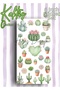 6Pcs Cactus and Succulent Themed Colorful Sticker Sheets Labels Agenda Bullet Journal Scrabook - 7