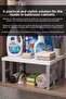 3 Pieces of In-Cabinet Organizer Shelves - Kitchen Bathroom Detergent Holder Multi-Purpose Countertop Organizer White - 6