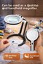 Foldable Desktop Magnifying Glass with 12 Led Lights |   Handheld Magnifying Glass |   For Reading, Repairing, Jewelry Making, Textile Industry - 2