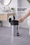 4 Piece Bathroom Accessory Set Adhesive Wall Shelf 5 Lt Trash Can Toilet Brush Chrome Titan 7104 - 5