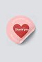 Adhesive Sticker, Round Label Diameter 5 Cm, Glossy Finish "Thank You" for Your Order, 48 Pieces - 2