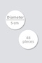 Adhesive Sticker, Round Label Diameter 5 Cm, Glossy Finish "Thank You" for Your Order, 48 Pieces - 3