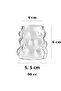 Bubble Patterned Coffee Water Glass Set of 12 Glass Cups 90 Cc - 6