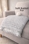 Rabbit Hair Imported Bubble Ultra Soft Non-Slip Washable Sofa/Sofa Bed Cover 170X210 Large Size - 2
