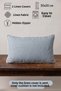 2-Piece Linen Cushion Cover 30X50 cm – Decorative Pillowcase with Piping, Hidden Zipper - 2