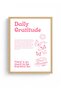 Natural Wood Framed Retro Painting - Gratitude Themed Abstract Art |   Huhu2836 - Single Table Natural Wood Frame - 2