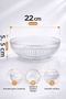 Medium Size Glass Salad Bowl - Nordic Style Bowl - Transparent Fruit Bowl 22 cm - 6