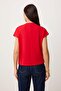 Kırmızı Regular/Normal Kalıp Dik Yaka Aksesuar Detaylı Crop Soft Touch Örme Bluz TWOSS26BZ00021 - 4