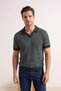 Emerald Green Relaxed Polo Neck Striped Polo Neck T-Shirt Tmnss23Po00026
