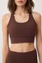 Brown Premium Polyamide Fabric Supportive/Shaping Sports Bra Thmss26Ss00010 - 5